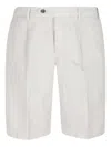 Pt Torino Pleated Shorts In White
