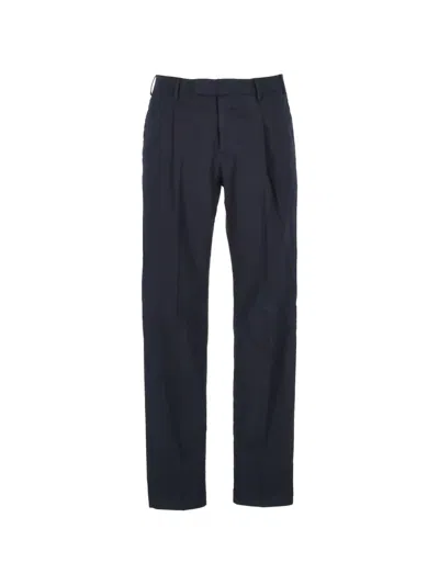 Pt Torino Pleated Straight-leg Trousers In Blue