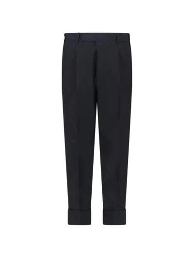 Pt Torino Pleated Tailored Trousers In Black
