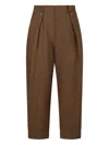 Pt Torino Cropped Trousers In Brown