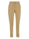 Pt Torino Beige Stretch Cotton Blend Pant In Brown