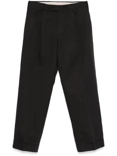 Pt Torino Pleated Trousers In Black