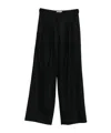 Pt Torino Cropped Wide-leg Trousers With Clean Waistband In Black