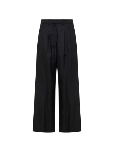Pt Torino Pleated Trousers In Black
