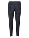 Pt Torino Pleated Trousers In Blue