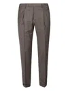 Pt Torino Pleated Trousers In Brown