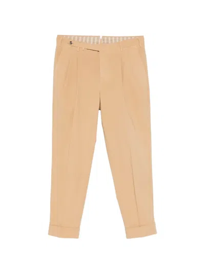 Pt Torino Pleated Trousers In Neutral