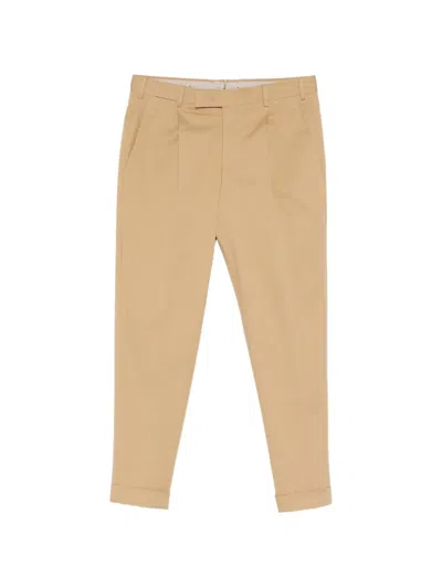 Pt Torino Pleated Trousers In Neutral