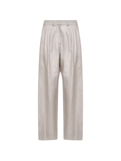Pt Torino Pleated Trousers In Neutral