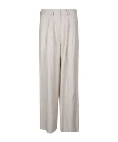 Pt Torino Pleated Trousers In White
