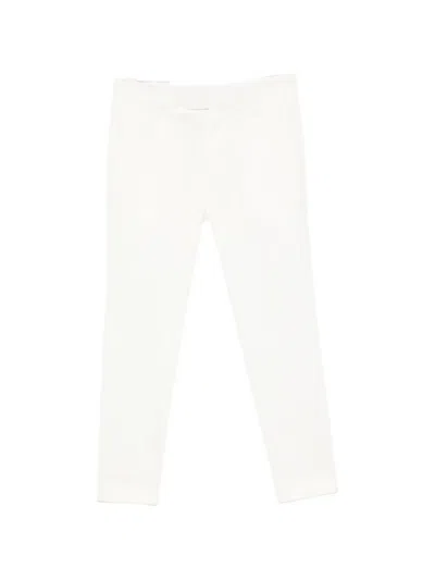 Pt Torino Pleated Turn-up Trousers In White