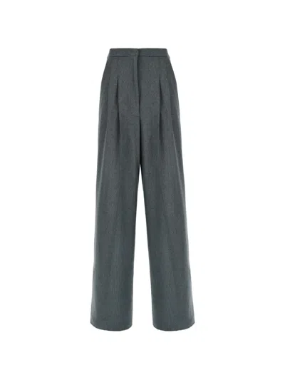 Pt Torino Pleated Wide-leg Trousers In Gray