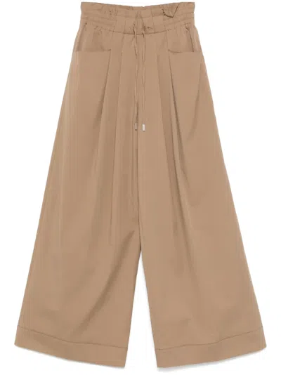 Pt Torino Poplin Trousers In Brown