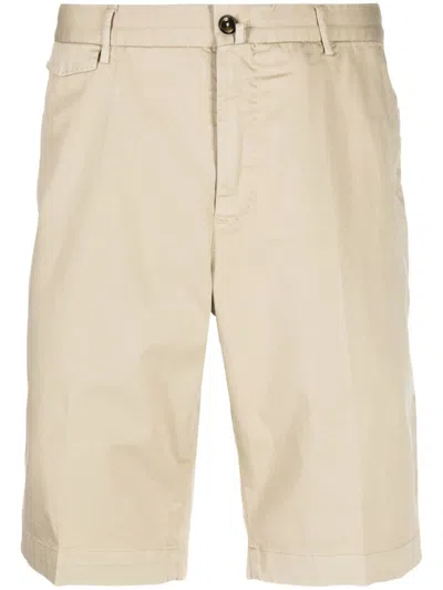 Pt Torino Pressed-crease Bermuda Shorts In Brown