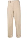 Pt Torino Pressed-crease Chino Trousers In Neutrals