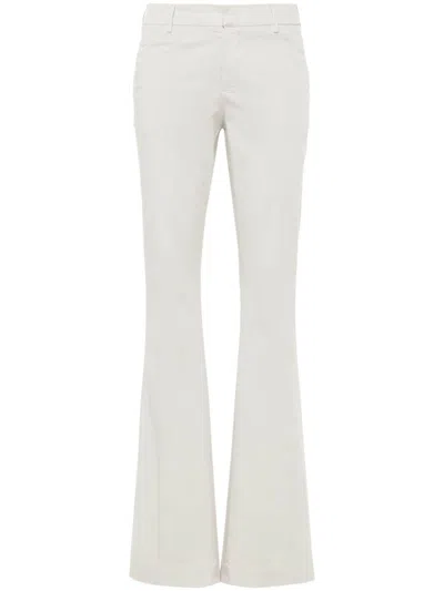 Pt Torino Pressed-crease Flared Trousers In White
