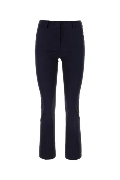 Pt Torino Pressed Crease Flared Trousers In Navy