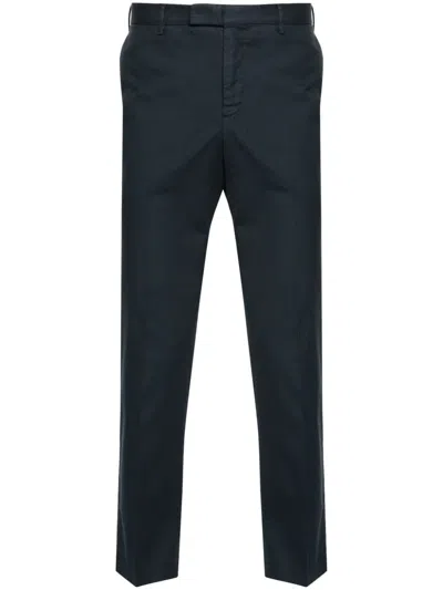 Pt Torino Pleated Slim-cut Trousers In Blue