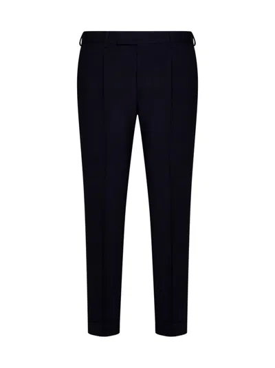 Pt Torino Pressed Crease Tailored Trousers In Blue