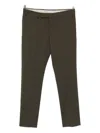 Pt Torino Pressed-crease Tailored Trousers In Brown