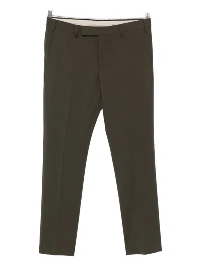 Pt Torino Pressed-crease Tailored Trousers In Brown