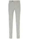 Pt Torino Light Grey Stretch Cotton Blend Silkochino Pant In Grey