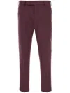 Pt Torino Turn-up Hem Tapered Trousers In 红色