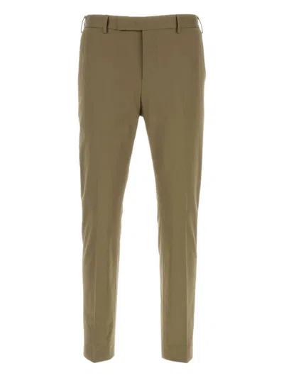 Pt Torino Pressed Crease Trousers In Green