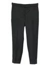 Pt Torino Pressed-crease Trousers In Black
