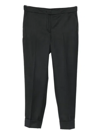 Pt Torino Pressed-crease Trousers In Black