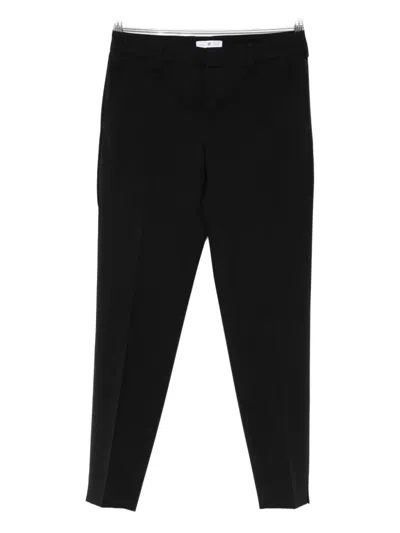 Pt Torino Pressed-crease Trousers In Black