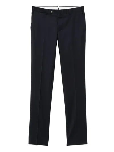 Pt Torino Pressed-crease Trousers In Blue