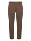 Pt Torino Mid-rise Wool Tailored Trousers In Brown