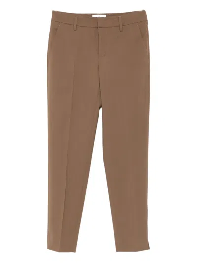 Pt Torino Pressed-crease Trousers In Brown