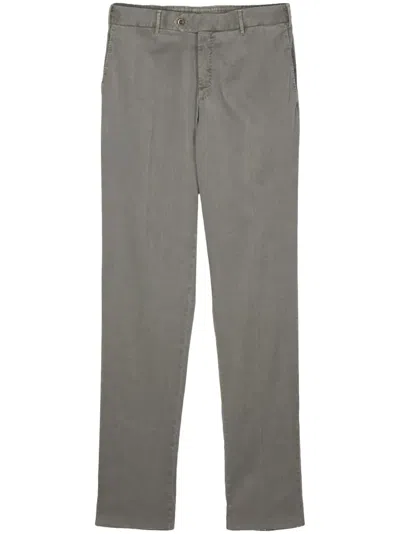 Pt Torino Pressed-crease Trousers In Grey