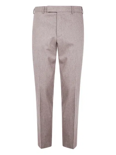 Pt Torino Pressed-crease Trousers In Neutral