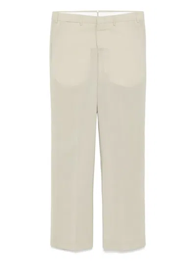 Pt Torino Pressed-crease Trousers In Neutrals