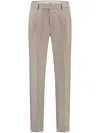 Pt Torino Tailored Straight-leg Pants With Subtle Pleats And Side Pockets In Nude