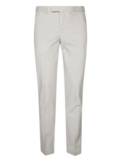 Pt Torino Pressed-crease Trousers In White