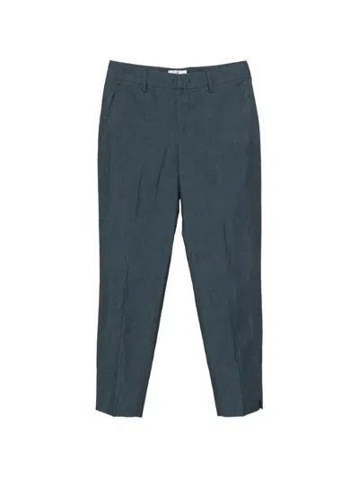 Pt Torino Pressed-crease Slim-fit Trousers In Blue