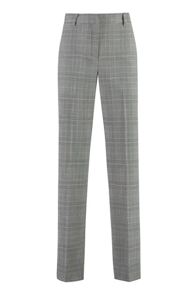 Pt Torino Prince-of-wales Checked Trousers In Gray