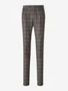 Pt Torino Prince Of Wales-pattern Trousers In Brown