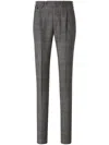 Pt Torino Prince Of Wales-pattern Trousers In 灰色