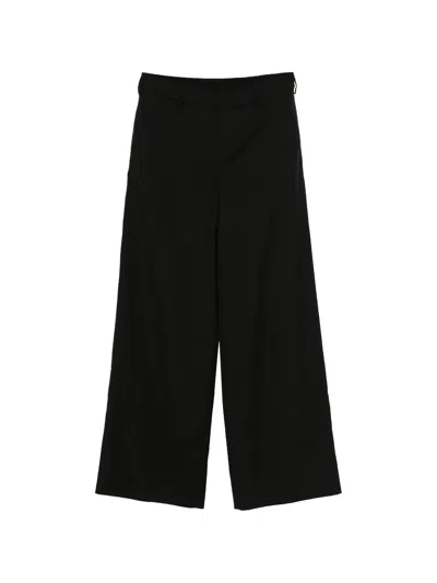 Pt Torino Pt Soft Virgin Wool Trousers With Button-and-zip Closure In Black