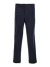 Pt Torino Midnight Blue Stretch Modal Blend Pant In Blue