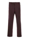 Pt Torino Pleated Trousers In Burgundy