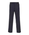 Pt Torino Tailored Wool Trousers With Pleats And Belt Loops In Blue