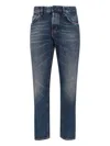Pt Torino Straight Trousers With Belt Loops And Pockets In Blue