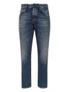 Pt Torino Straight Trousers With Belt Loops And Pockets In Blue