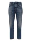 Pt Torino Straight Trousers With Belt Loops And Pockets In Blue